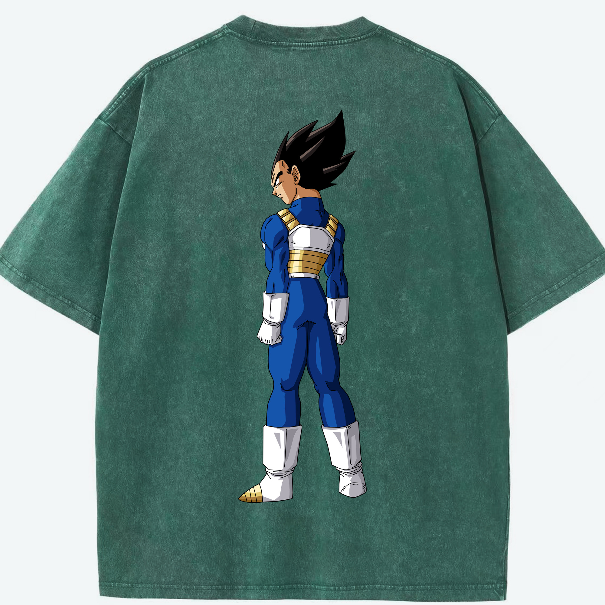 （画像用） ドラゴンボール ベジータ四世（Bejīta Yonsei）DRAGON BALL Vegeta IV 綿100% ヴィンテージ風 半袖Tシャツ（背面プリント）
